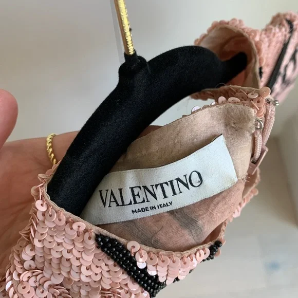 VALENTINO Checkered Sequin Top - Picture 3 of 5